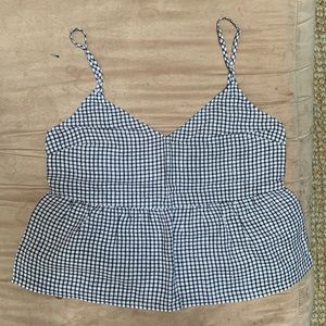 NWT A&F Abercrombie & Fitch plaid trapeze cami